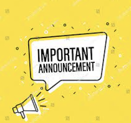  Important Announcement 